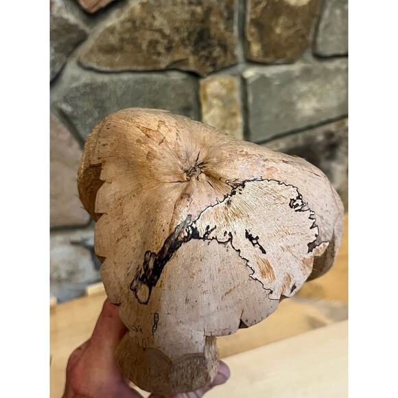 Hand carved Coconut Shell Birds. Bird feeder/Planter. Folk Art? Tiki Beach - Picture 5 of 7